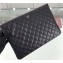 Chanel Classic Pouch Clutch Large Bag A82552 Caviar Leather Black/Silver