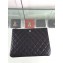 Chanel Classic Pouch Clutch Small Bag A82545 Caviar Leather Black/Silver