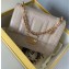 Fendi Geometric Glossy Vintage Suede and Leather Kan U Medium Bag Beige 2019