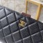 Chanel Classic Pouch Clutch Bag 70528 in Grained Calfskin Black/Gold