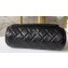 Chanel Cosmetic Case Pouch Clutch Bag 69081 in Lambskin Black