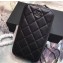 Chanel Clutch with Chain Phone Bag 70656 in Lambskin Black/Silver