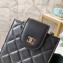 Chanel Clutch with Chain Phone Bag 48231 in Lambskin Black