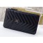 Chanel Classic Pouch Clutch Bag for iPhone 84402 AP0225 in Chevron Lambskin Black