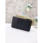 Chanel Classic Pouch Clutch Bag for iPhone 84402 AP0225 in Chevron Grained Calfskin Black