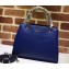 Gucci Leather Bamboo Shopper Small Shoulder Tote Bag 336032 Blue
