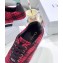 Dior D-Smash Sneakers in Tartan Fabric Black/Red 2020