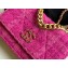Chanel 19 Tweed Wallet on Chain WOC Bag and Coin Purse AP0985 Fuchsia 2020