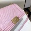 Chanel Lizard Pattern Boy Flap Shoulder Medium Bag Pink